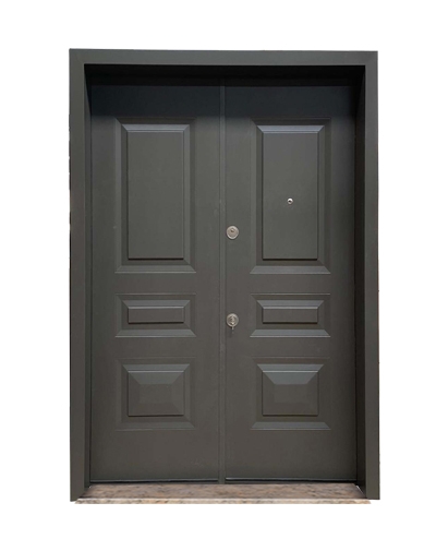 0171 Antrasit-Kabartmalı Model Bina Giriş Kapısı