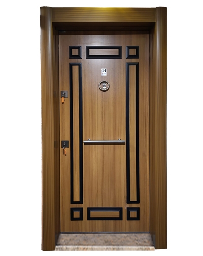 2468 Eskitme Kasalı Kabartma Model Çelik Kapı