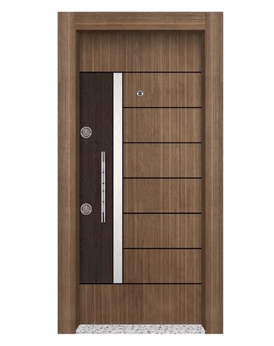 2584 Eskitme Kasalı Düz Model Çelik Kapı