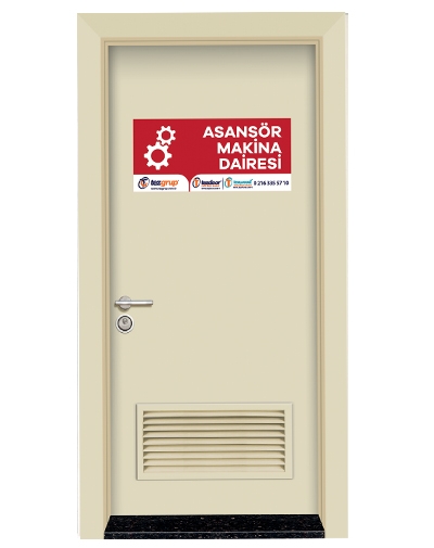 4001-Krem Rengi Asansör Makine Dairesi