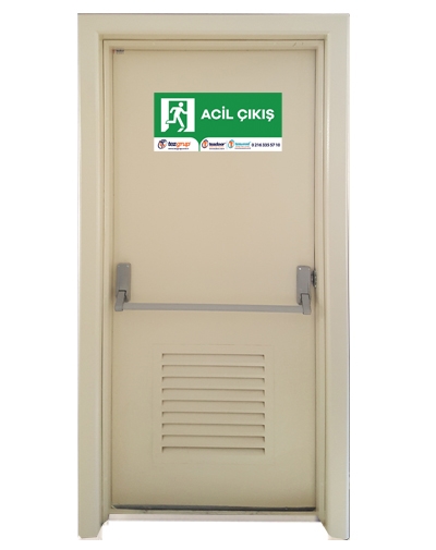 4001-Krem Rengi Menfezli Acil Çıkış Kapısı