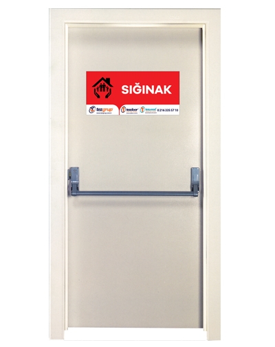 4001-Krem Rengi Sığınak Odası Kapısı