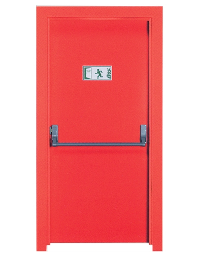 4002-60 Dk Kırmızı Tek Kanatlı Yangın Çıkış Kapısı