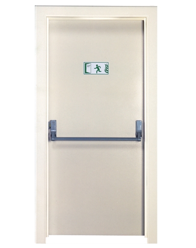 4002-60 Dk Krem Tek Kanatlı Yangın Çıkış Kapısı
