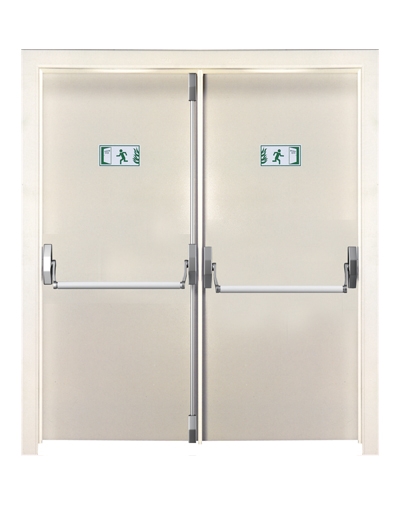 4002-90 Dk Krem Çift Kanatlı Yangın Çıkış Kapısı