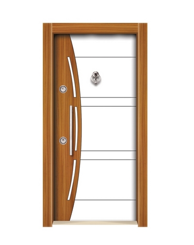 Ahşap Kaplama Düz Daire Kapıları