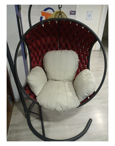 Tek Kişilik Bordo Renk Salıncak