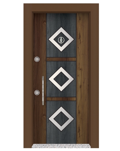 1577 Statik Kasalı Düz Model Çelik Kapı